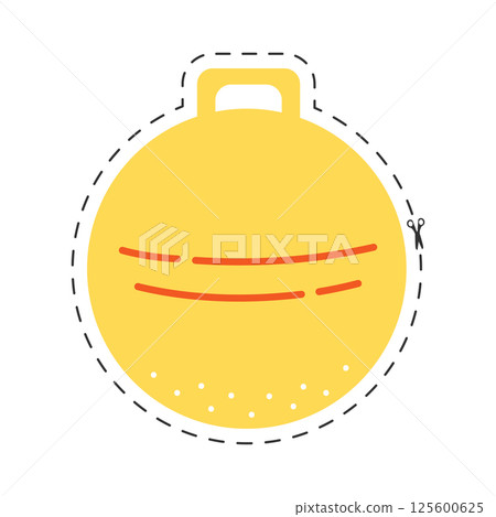 Bath bomb with yellow bubbles. Vector 125600625