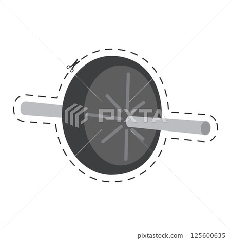 Ab wheel exercise tool. Vector 125600635