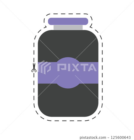Protein supplement jar. Vector Protein supplement jar. Vector 125600643