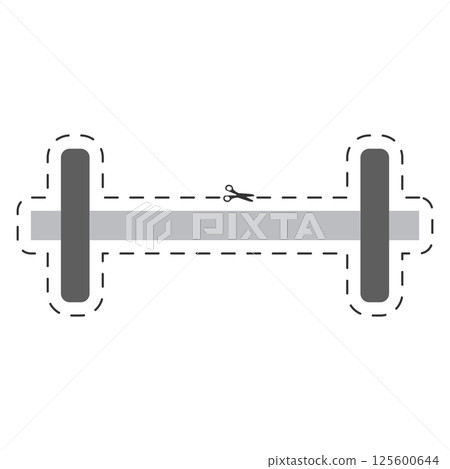 Bar with light weights. Vector Bar with light weights. Vector 125600644