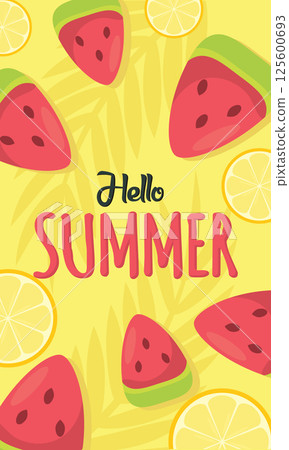 Watermelon and lemon design. Vector Watermelon and lemon design. Vector 125600693