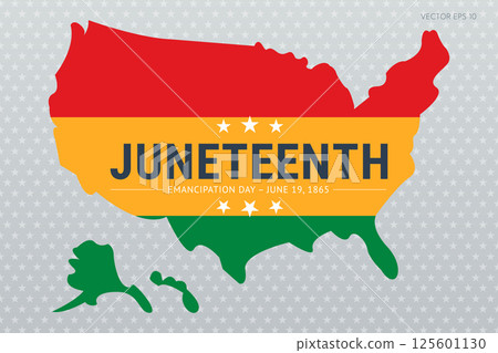 Juneteenth United States Map Emancipation Design 125601130