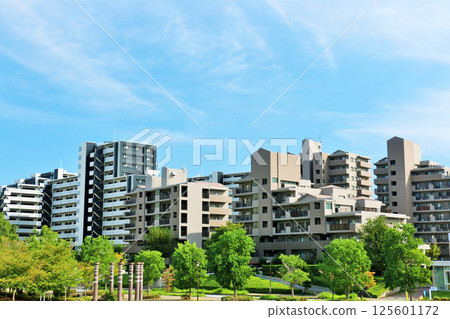 Apartment in blue sky Apartment in blue sky 125601172