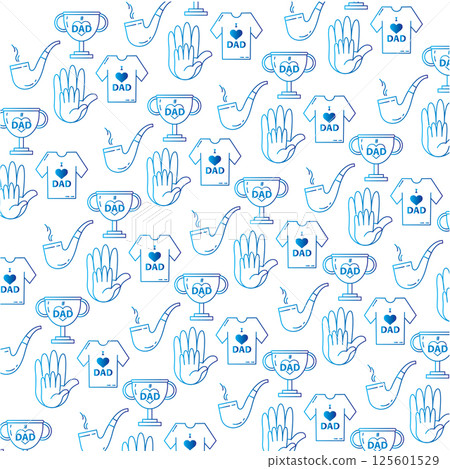 Dad items scattered pattern. Vector Dad items scattered pattern. Vector 125601529