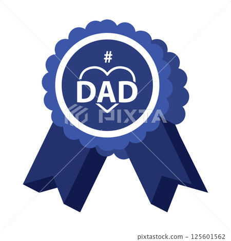 Number one dad award badge. Vector Number one dad award badge. Vector 125601562