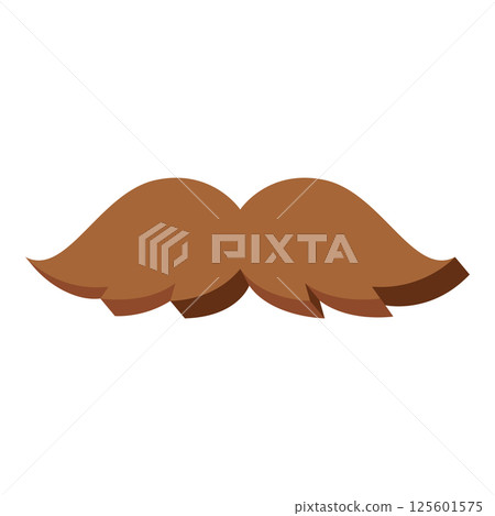Classic mustache shape. Vector 125601575