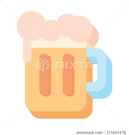 Colored beer mug icon. Vector 125601576