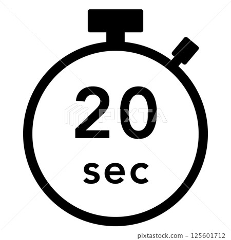 20 second stopwatch icon 125601712