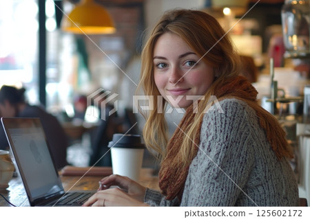 coffee, drink, laptop 125602172