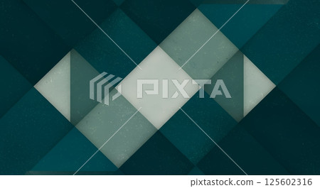 Abstract geometric pattern in muted green and off-white tones 125602316
