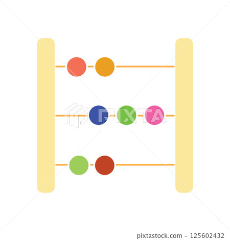 Abacus math tool icon. Vector 125602432