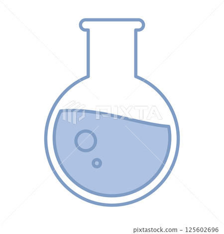 Science beaker with liquid. Vector 125602696