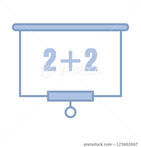 Math board with equation. Vector 125602697