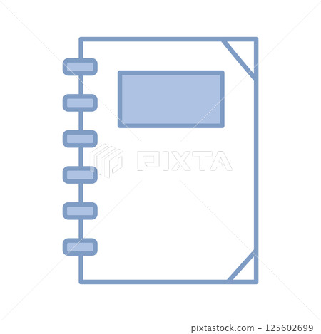 Spiral notebook outline. Vector 125602699