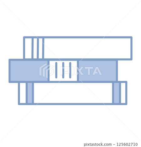Stacked school books. Vector 125602710