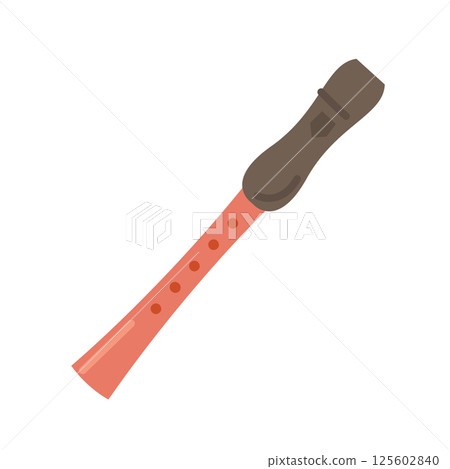 Colorful recorder icon flat. Vector Colorful recorder icon flat. Vector 125602840
