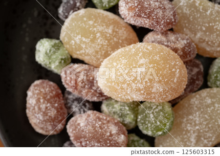 Close-up of colorful sweet beans 125603315