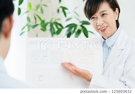 Registered dietitian who gives dietary guidance 125603632