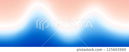 Calm beach gradient background. Abstract ocean coast concept. Smooth wavy pink sand seaside backdrop. Blur pastel light blue waves wallpaper. Soft summer sea shore gradient banner. Vector 125603989