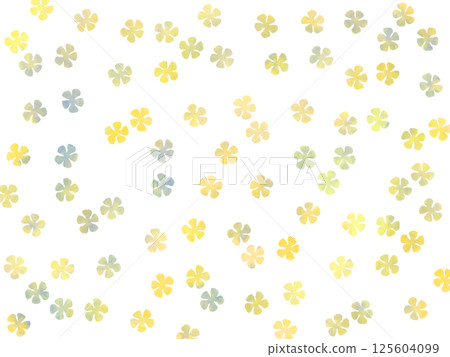 黃色模糊水彩花卉背景壁紙簡單的花卉圖案 125604099