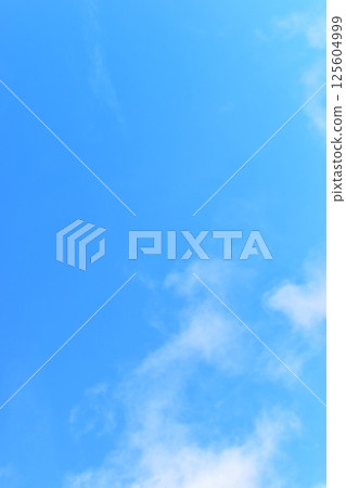 beautiful blue sky with white cloud, natural background in springtime 125604999