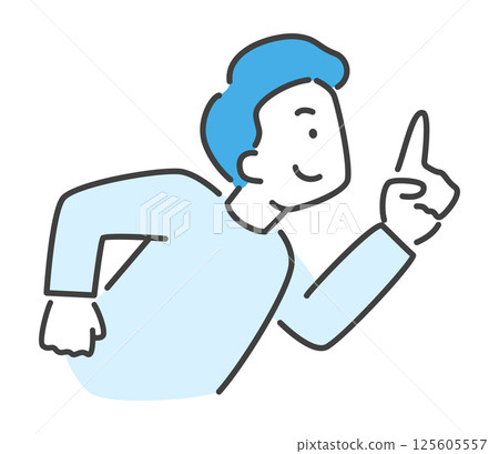 向量圖的一名男子向上 125605557