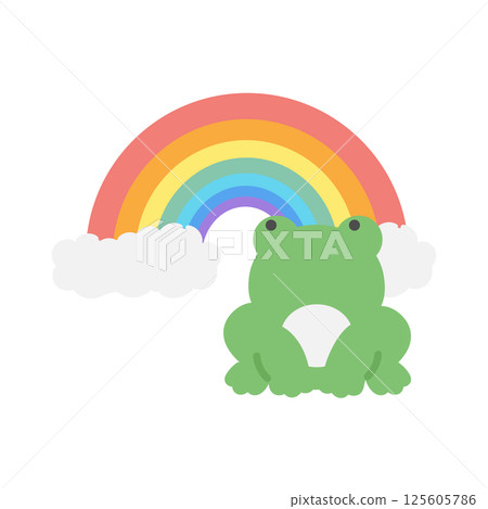 青蛙彩虹圖 青蛙彩虹圖 125605786
