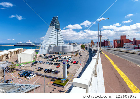 [Aomori Port Waterfront] View of Aomori Port from Aomori Bay Bridge 125605952