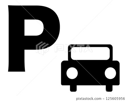 停車場停車象形圖 停車場停車象形圖 125605956