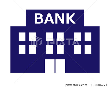 Bank silhouette (icon) 125606271