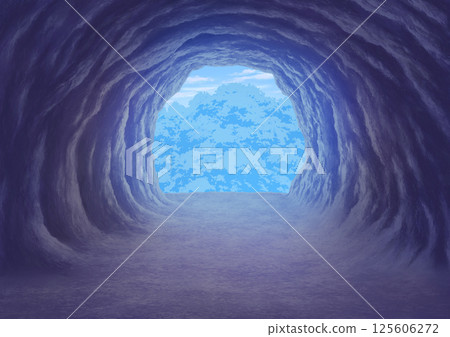 洞穴出口的背景說明 125606272