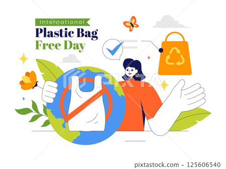 International Plastic Bag Free Day Vector Illustration on July 3 Featuring Go Green Message, Save the Earth and Ocean Theme in Eco Friendly Lifestyle International Plastic Bag Free Day Vector Illustration on July 3 Featuring Go Green Message, Save the Earth and Ocean Theme in Eco Friendly Lifestyle 125606540