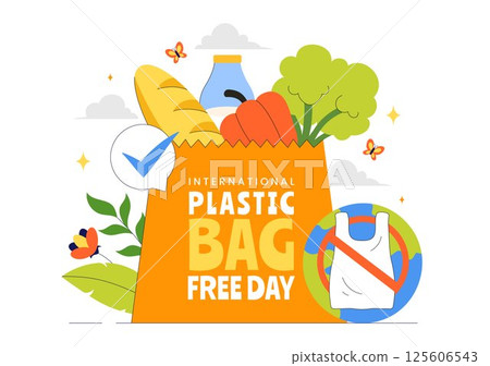 International Plastic Bag Free Day Vector Illustration on July 3 Featuring Go Green Message, Save the Earth and Ocean Theme in Eco Friendly Lifestyle International Plastic Bag Free Day Vector Illustration on July 3 Featuring Go Green Message, Save the Earth and Ocean Theme in Eco Friendly Lifestyle 125606543