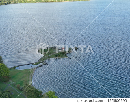 【從空中俯瞰北海道】洞爺湖浮見堂 125606593