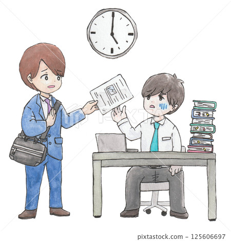 商人遭受權力騷擾(過度要求)的插圖 商人遭受權力騷擾(過度要求)的插圖 125606697