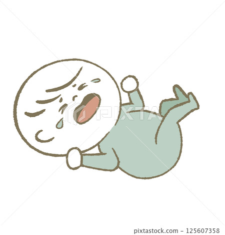 Crying baby light blue 125607358