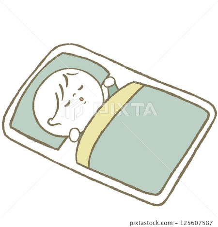 Sleeping baby light blue Sleeping baby light blue 125607587