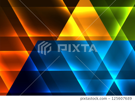 Hi-tech abstract shiny futuristic background with glowing stripes 125607689