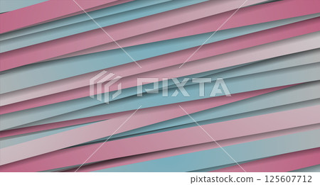 Blue and pink minimal stripes geometric abstract futuristic background 125607712