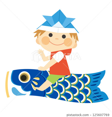 騎著鯉魚旗的男孩 125607769