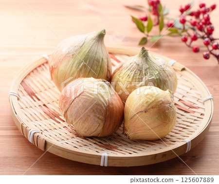 濾鍋中的新鮮洋蔥 濾鍋中的新鮮洋蔥 125607889