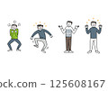 Various poses of men 125608167