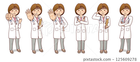 Female doctor pose collection Female doctor pose collection 125609278