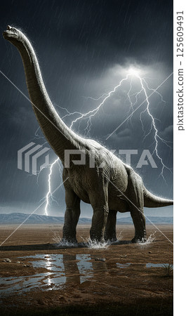 非常令人印象深刻!逼真的草食恐龍阿根廷龍生態場景 非常令人印象深刻!逼真的草食恐龍阿根廷龍生態場景 125609491