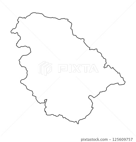 Jammu and Kashmir Outline Map border 125609757