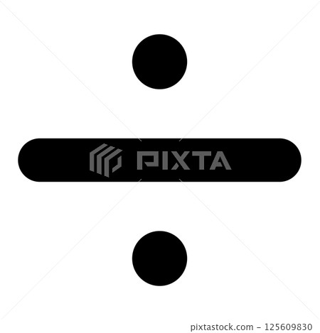 Division Symbol, Simple Math Operation Concept 125609830