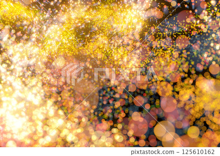 Glowing shiny sparkles with black background, 3d Glowing shiny sparkles with black background, 3d 125610162