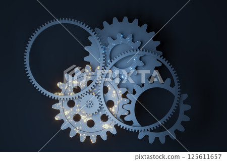 gearwheel, rotation, sprockets 125611657