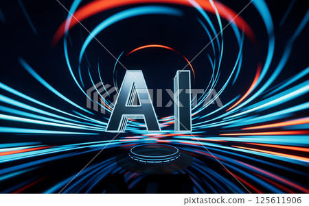 lines, glowing, futuristic 125611906