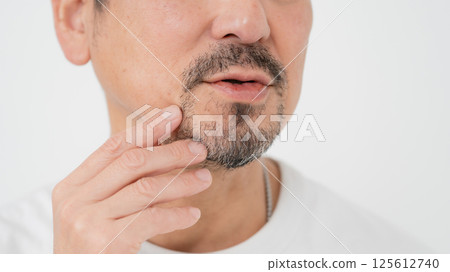 Male, middle-aged, beard, mouth Male, middle-aged, beard, mouth 125612740
